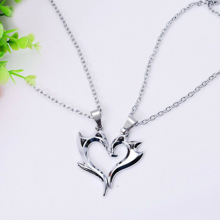 Romantic His & Hers Couples Pendant Necklace Chain For Women Men Lovers Gift