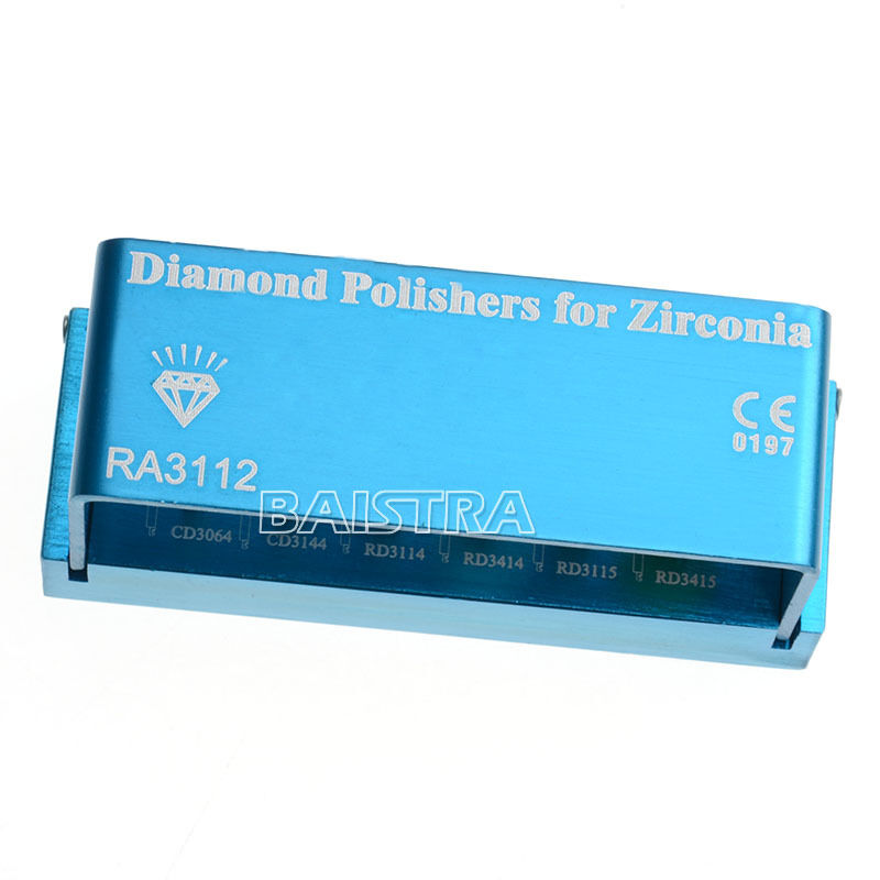 5X Dental Zirconia Polishing Diamond Polishers Burs Cups Kit RA 3112 12pcs/Kit