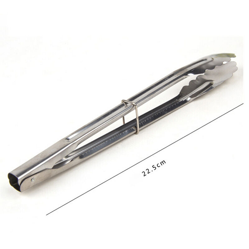 Stainless Steel Salad Bread BBQ Buffet Food Tongs Clip Kitchen Clamp Serv.l8