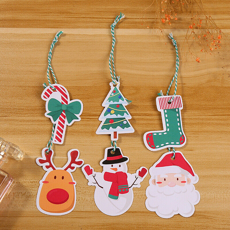 60pcs/set Merry Christmas Tags snowman deer Card Gift Label Tag DIY Hang T W XC