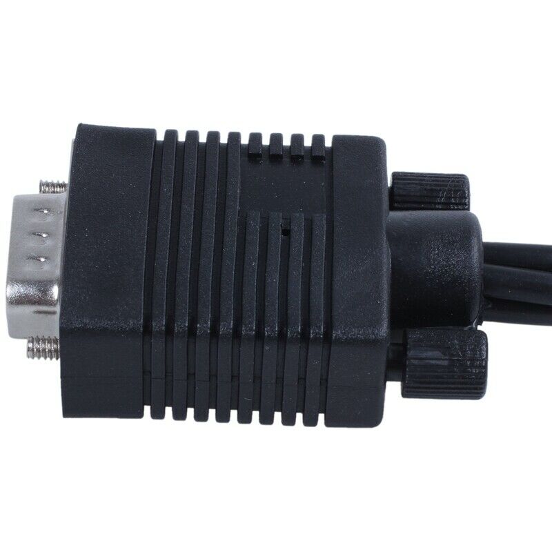 8 inch VGA Male to 3 RCA S-Video Female AV Video Cable Adapter J5E5E5
