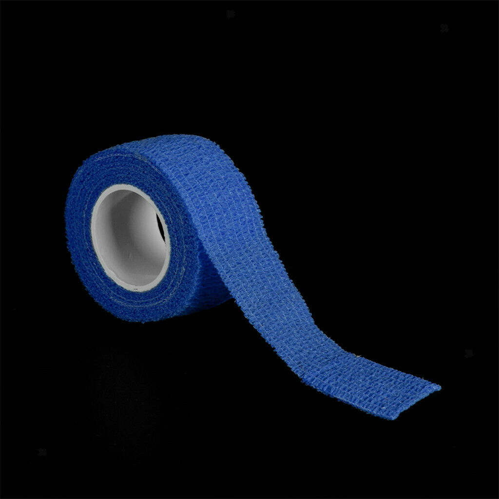 Self-Adhesive Non-woven Bandage Wrap Cohesive Tattoo Grip Cover 2 Yard Blue