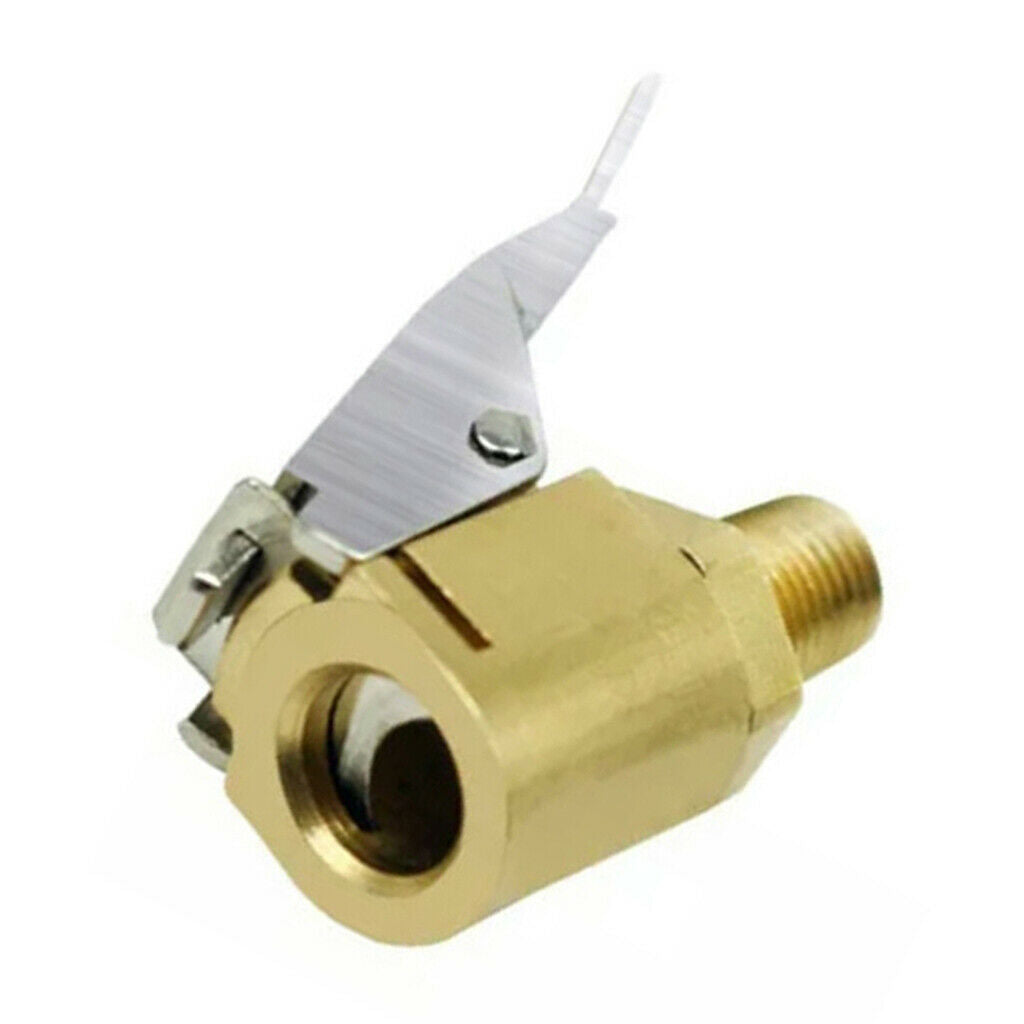 1x Brass Straight Lock On Tire Chuck Open Air Inflator Fit for 8V1 Thread Tires