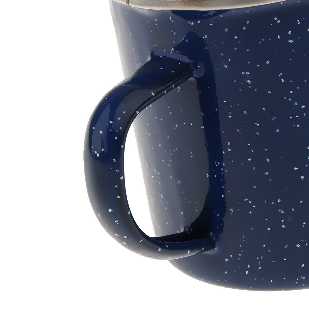 Mug Enamel Mug Camping Hiking Retro Style Goblet Hot Drink Travel Utensil