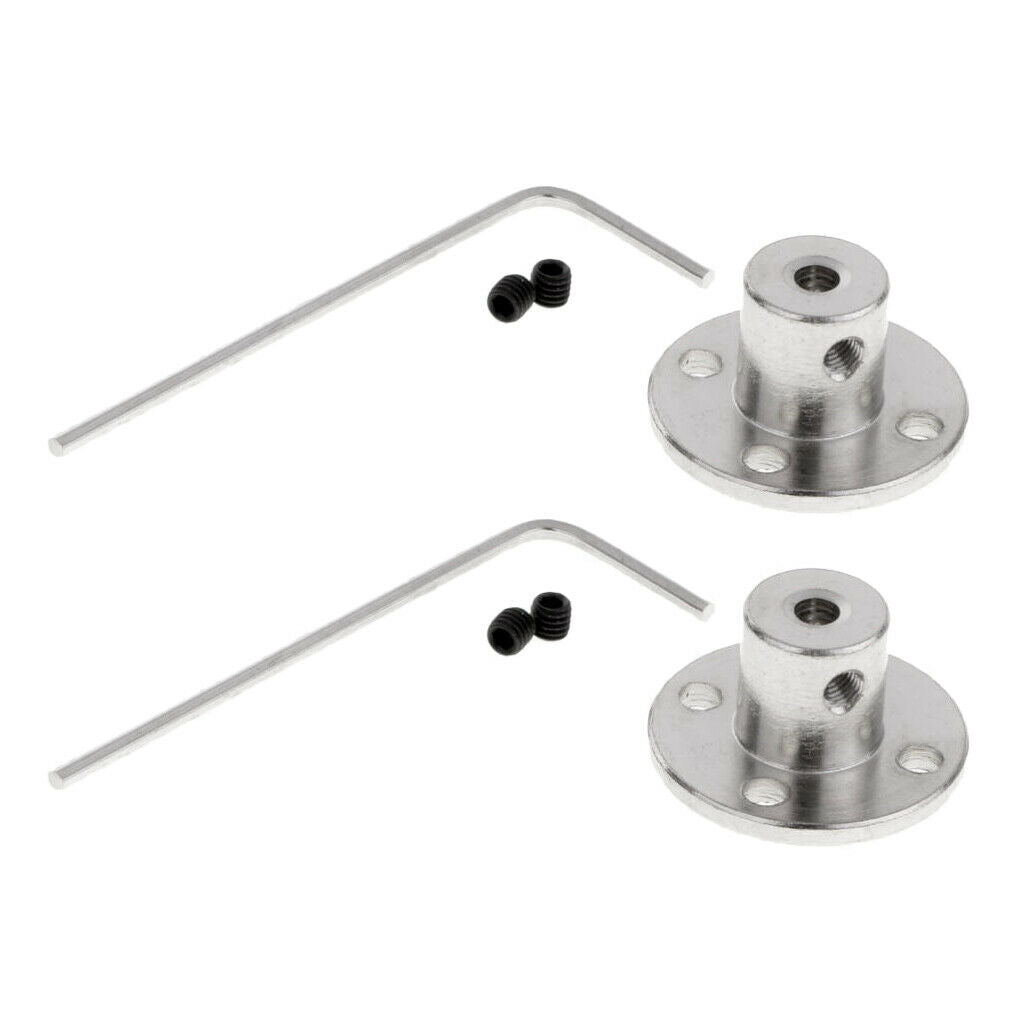 2 Set of  8mm Rigid Flange Coupling Motor Guide Shaft Coupler Motor Connector