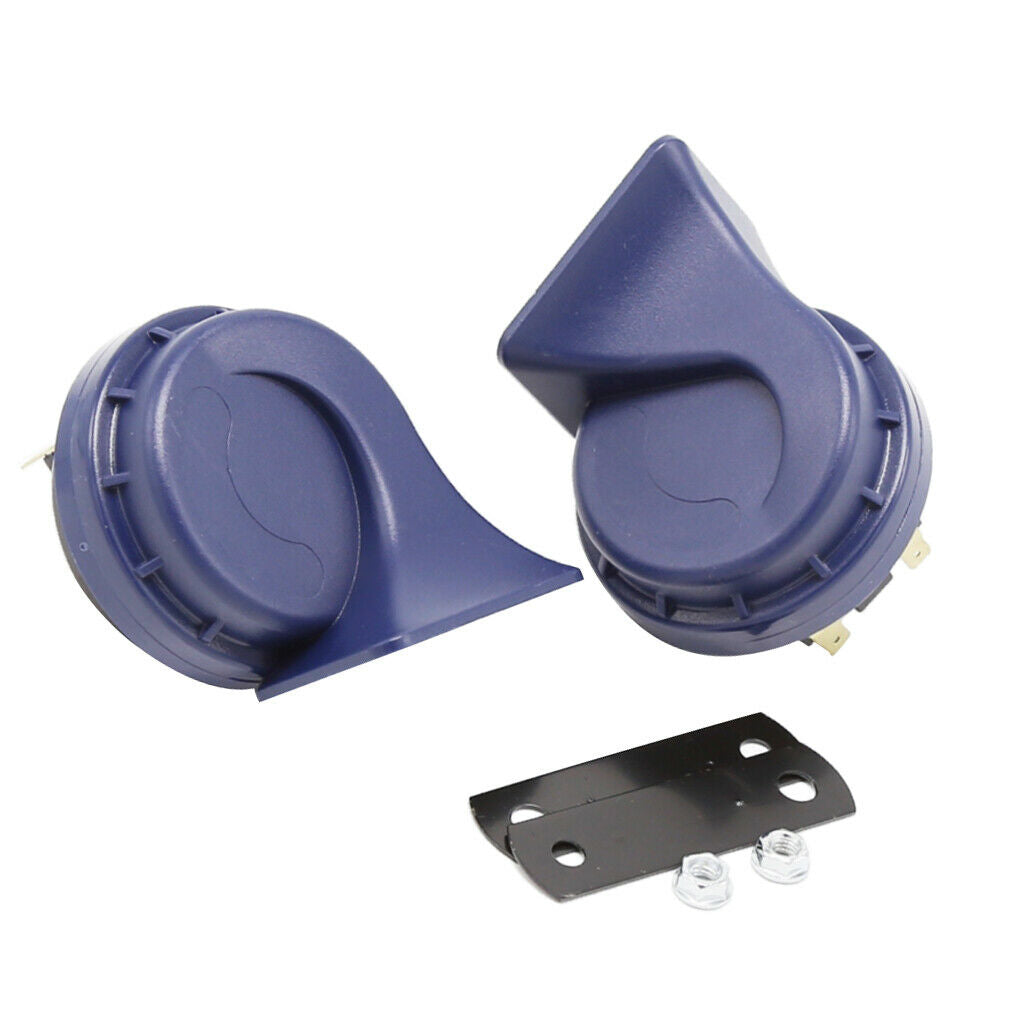12V Snail Horn Air Horn Double Tone Waterproof Super Loud Blue for Car