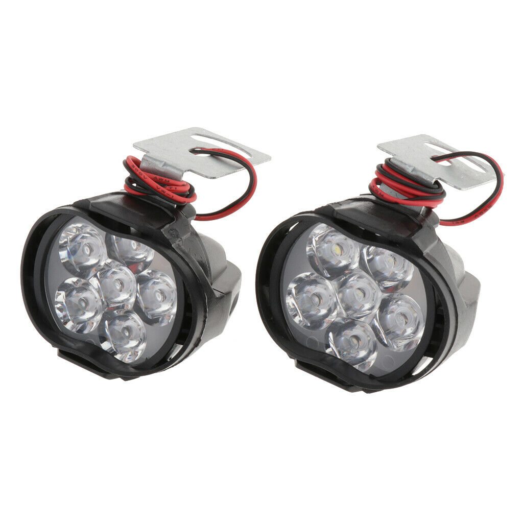 2 lot LED Motorcycle Light Headlight Assembly Fog for Scooter Motorbike UTVs