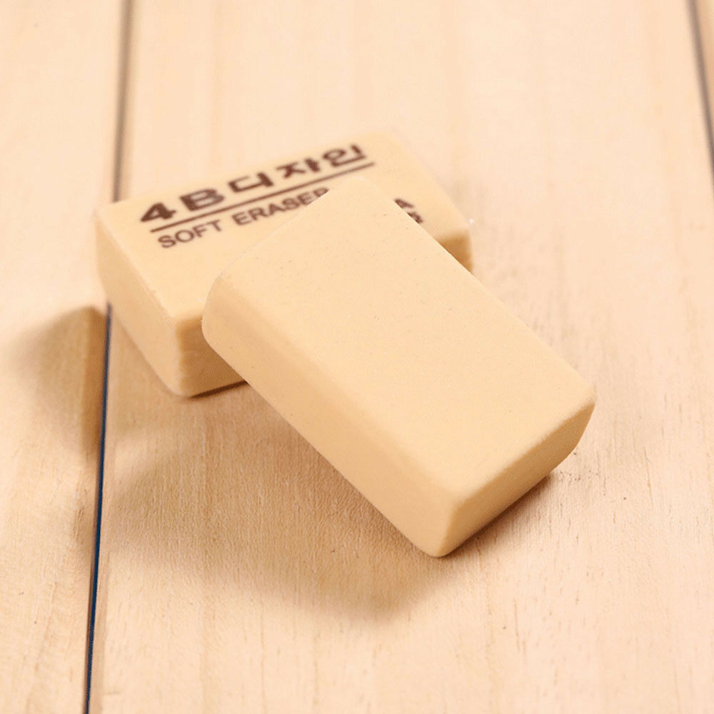 10Pcs 4B Rubber Pencil Eraser Art Sketch Drawing Stationery School Office Supply