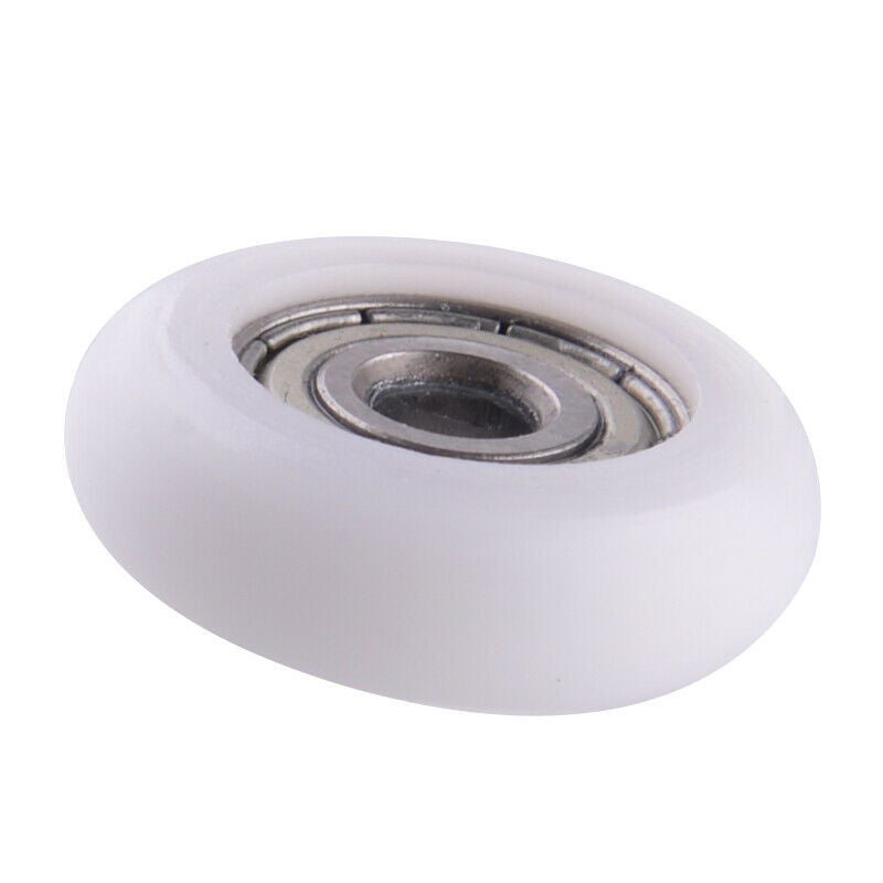 10 x Plastic Groove Sealed Pulley Ball Bearing Roller Guide Wheel for Furniture