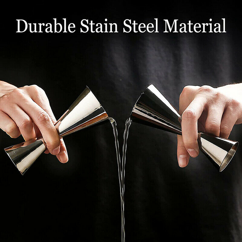 30/60ml Stainless Steel Cocktail Shaker Measure Cup Wine Cocktail Devices Bar HN