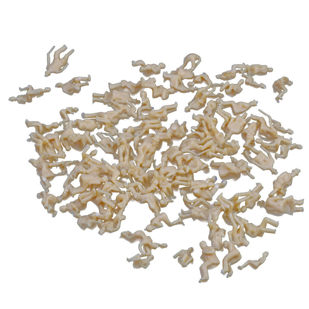 300 Pack 1/87 Unpainted Seated Figures Railway Landscape Microscopic Props