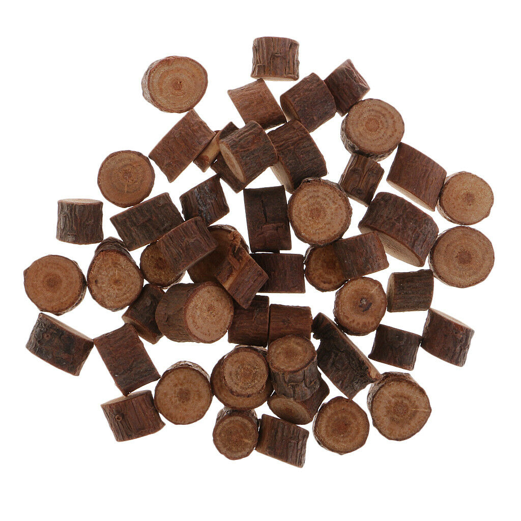 50pcs Round Wood Log Slices Discs for DIY Crafts Wedding Decoration 1-1.5cm