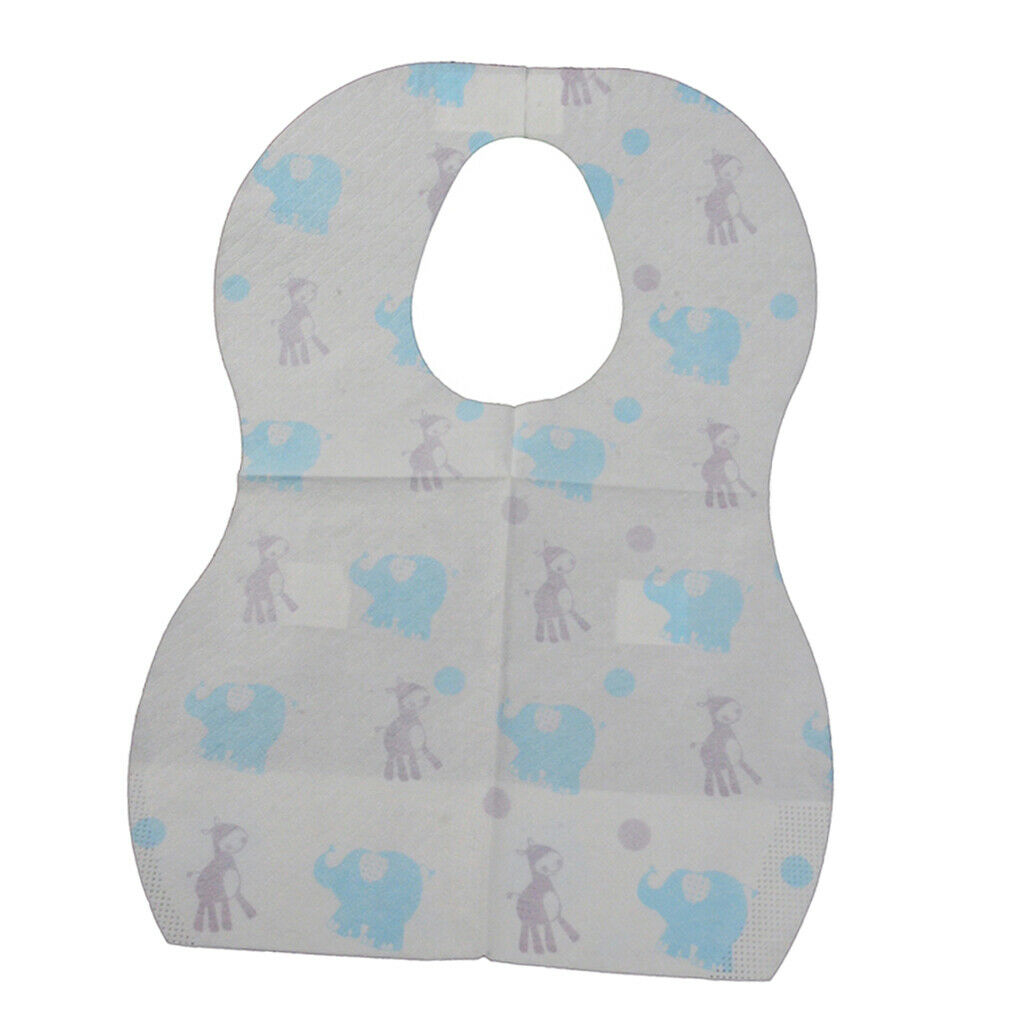 Infants Teething Waterproof Bib Disposable Burp Cloth Home Travel Elephant