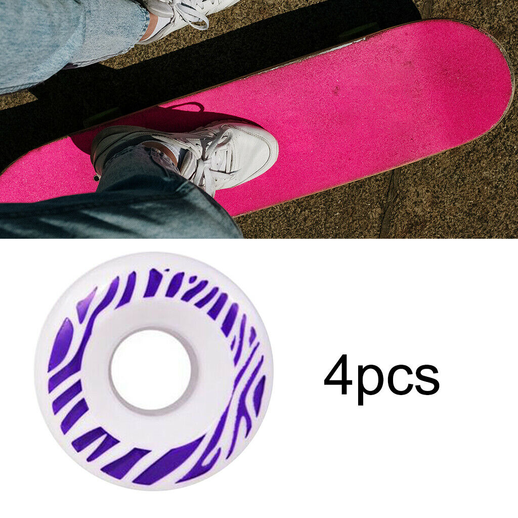 Set of 4 PU Inline Hockey Fitness Skate Wheels Accessories 80A 55x32mm