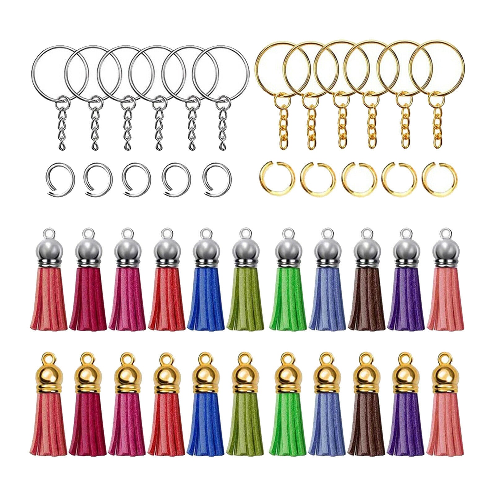 150pcs/Set Keychain Blanks Tassels for Keychain Keepsake Jewelry Making