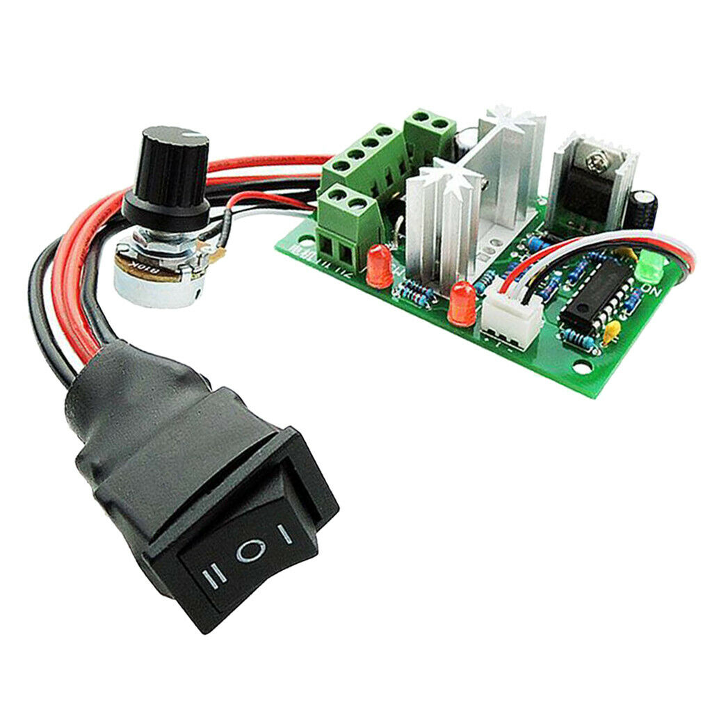 12V 24V 30V 10A PWM DC Motor Speed Controller CW CCW Reversible Regulator Switch