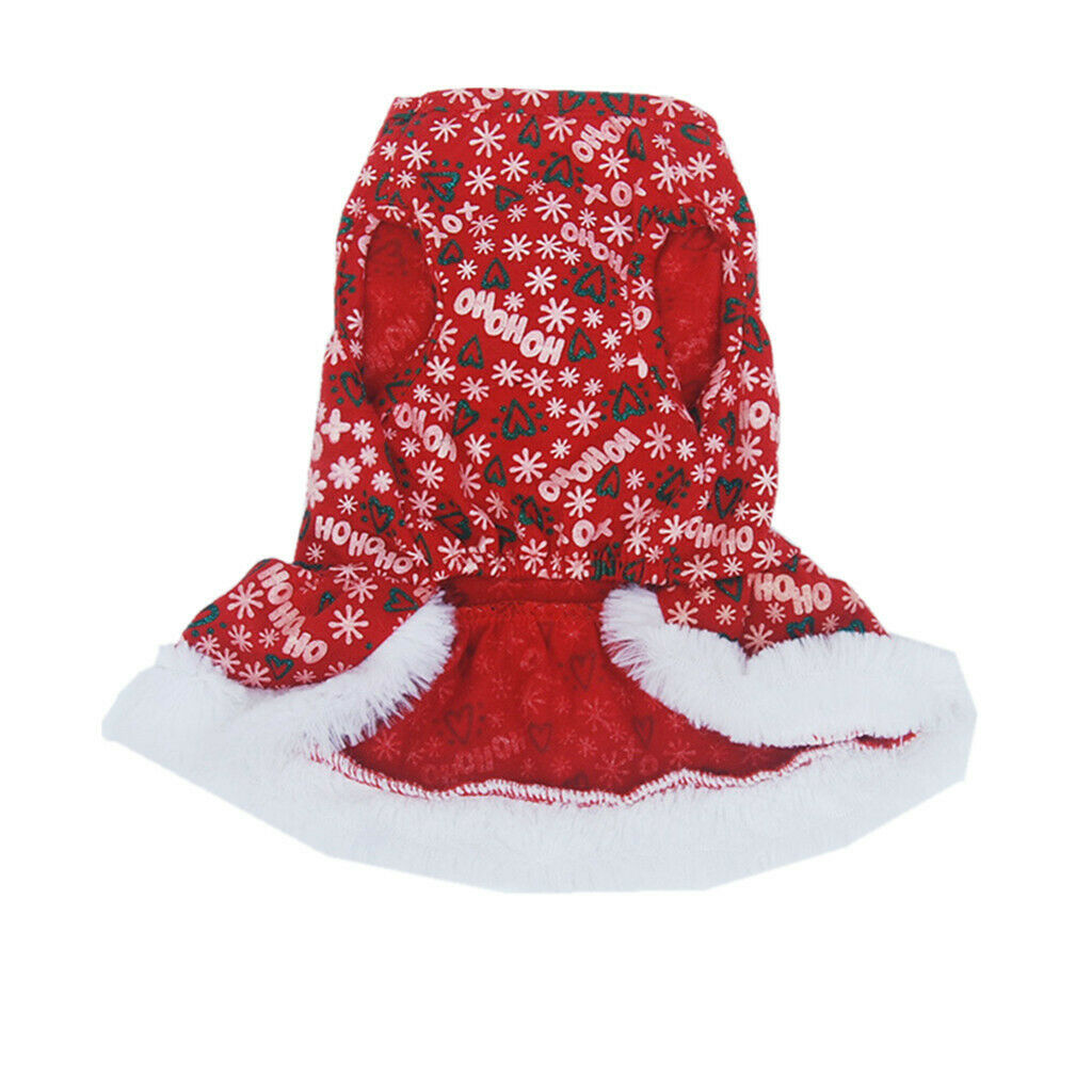 Puppy Outfit Pet Chrismas Dress Dog Cat Hoody Jumper Clothes Xmas Costume S