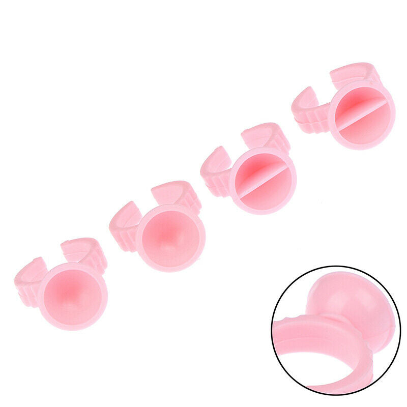 100Pcs Disposable Eyelash Extension Glue Rings Glue Holder Glue ContainerJCAUDF