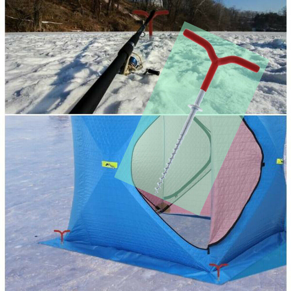 Fishing Rod Y Shape Rack Holder Tent Ice Nail Fixed Screw Winter Tent Fixed