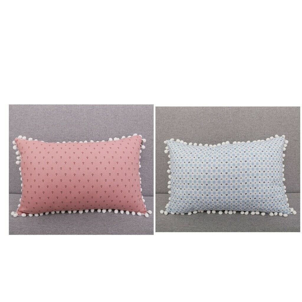 2 Pieces Rectangle Lumbar Support Pillow Cushion for Home Office Chair Sofa
