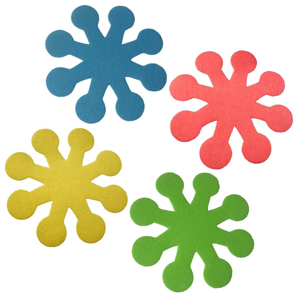 4 PCS Petal Flower Pan Pad Kitchen Pot Holder Bowl Placement Coasters Pad