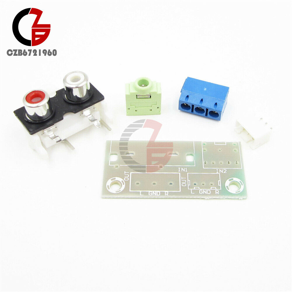 Audio Switch Board RCA to 3.5mm Socket Front Board 5V DIY Kit For Amplifier