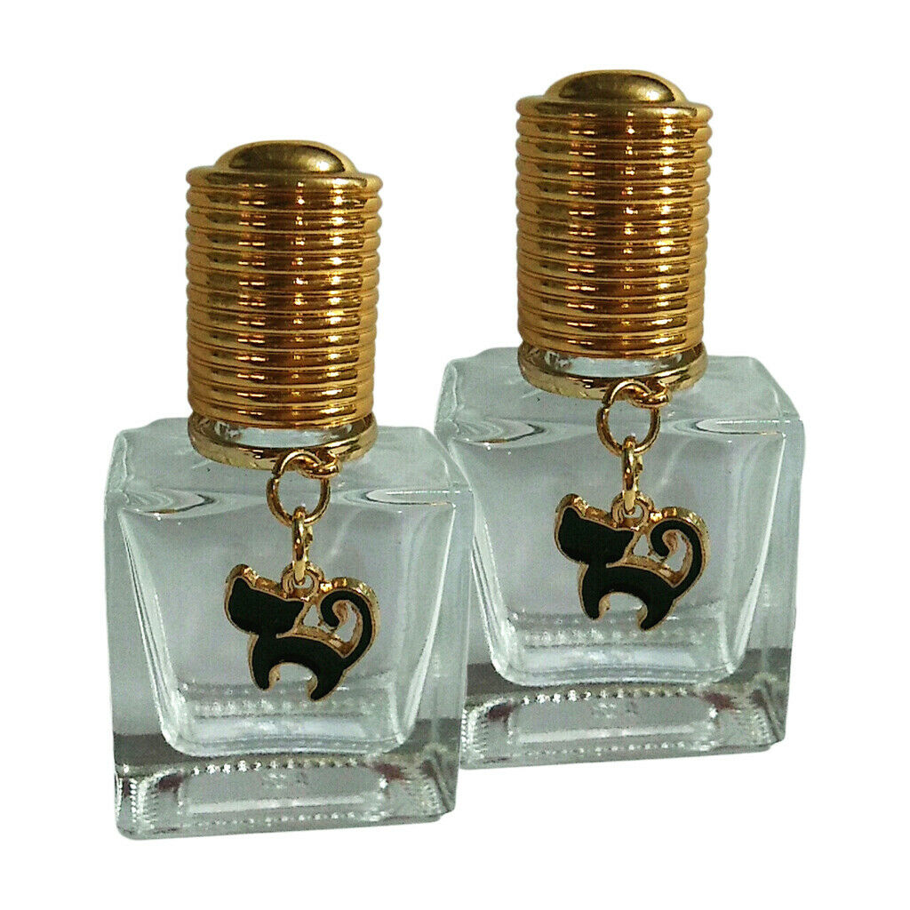 2 Pieces 10ml Glass Perfume Empty Bottles Travel Aroma Cosmetic Sample Vial