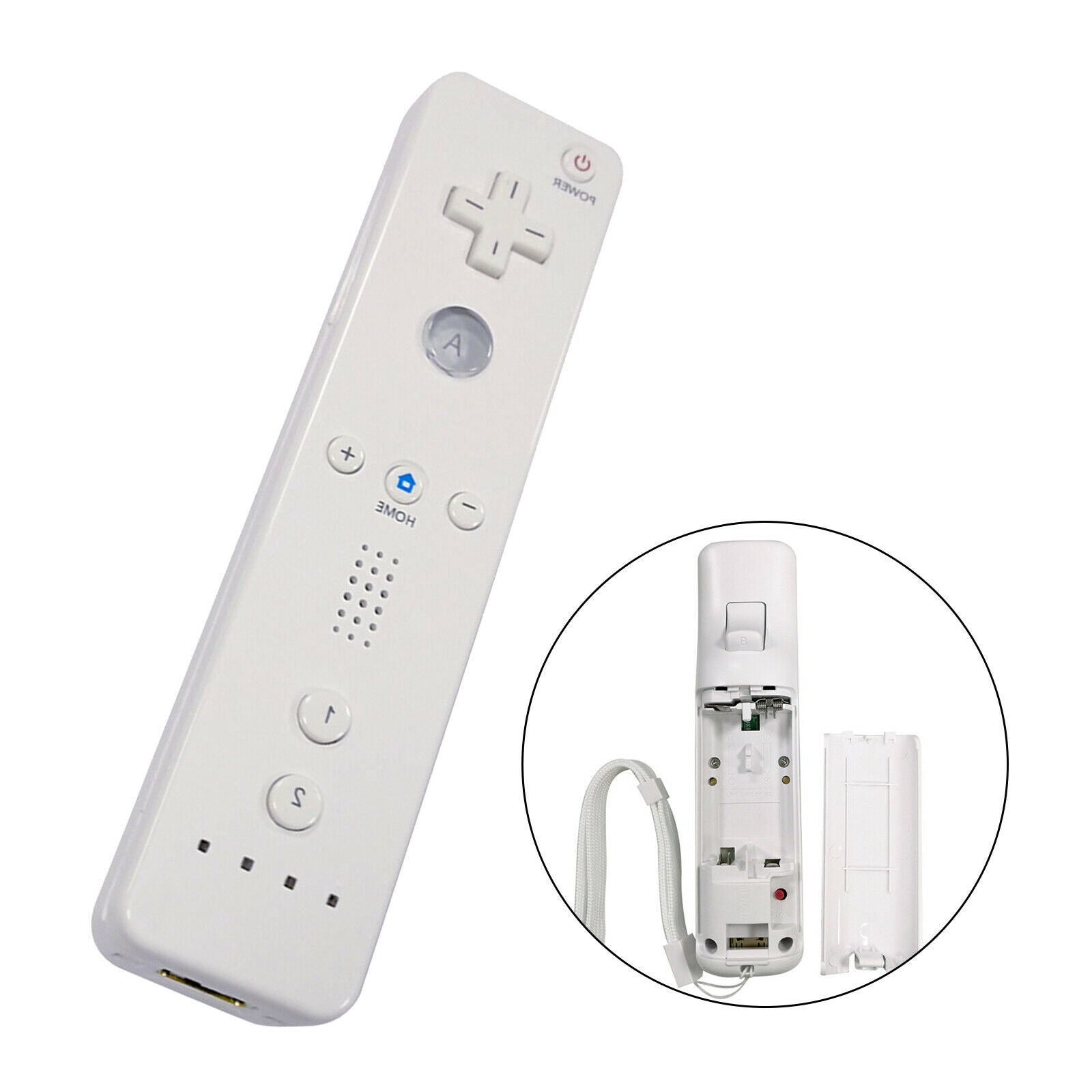 Remote Controller Replacement Compatible with Nintendo Wii and Wii U white