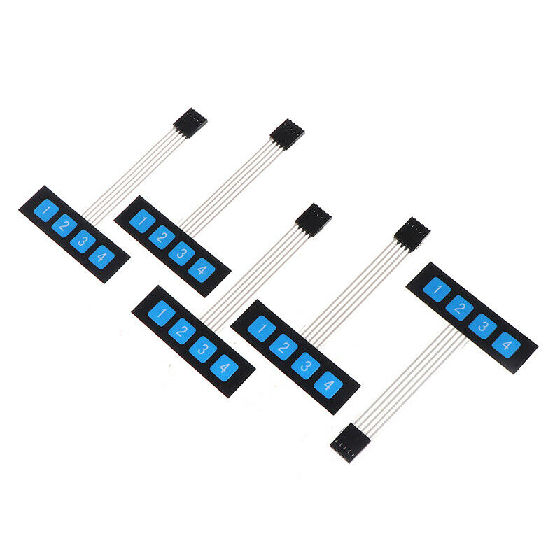 5PCS 1x4 Matrix Array 4 Key Membrane Switch Keypad Keyboard 4 Keys J_.l8