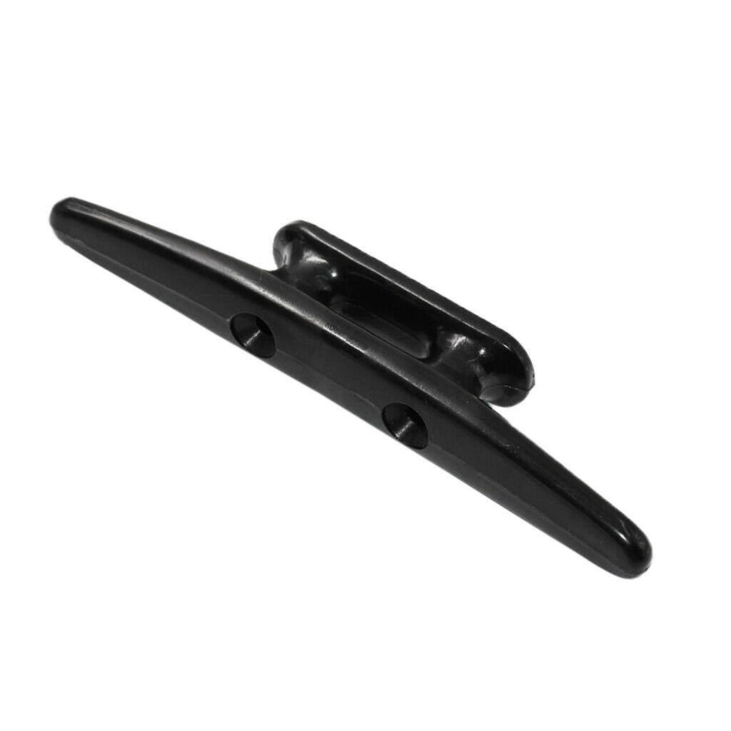 7" Cleat Heavy Duty Black Nylon Open Base Boat & Dock Cleats