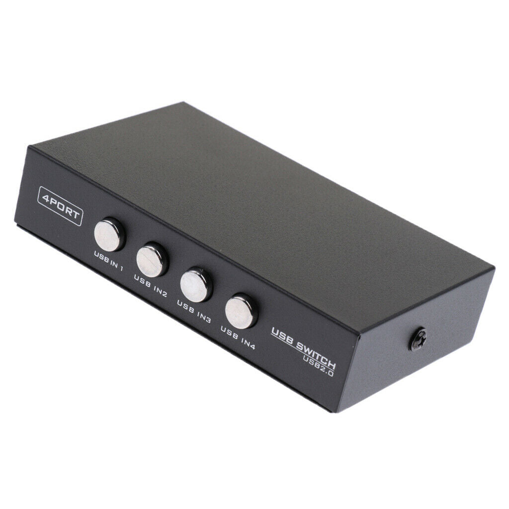 USB 2.0 Sharing Switch 4Port USB Peripheral Switcher Adapter Box Hubs   out