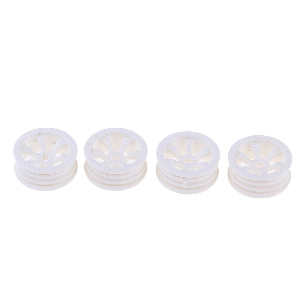4pcs White Plastic Wheel Rim Spare Parts for WLtoys K979 K989 1/28 Rally Car