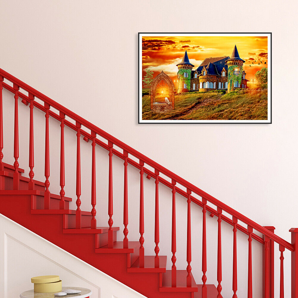 1000pcs DIY Castle Scenery Paper Puzzles for Parent-child Interactive Game @
