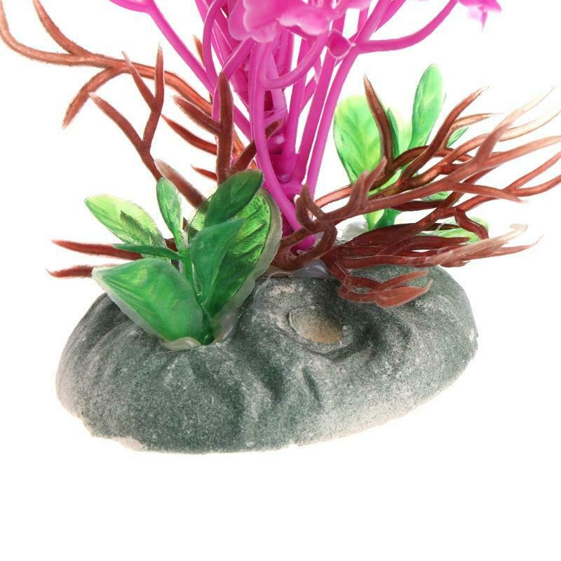 Aquatic Plants Pink Sea Flower Artificial Fish Tank Aquarium Foreground Decorate