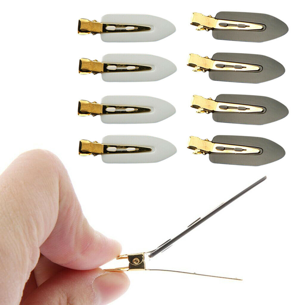 8x Plastic Seamless Pin Curls Hair Sectioning Clips Clamps for Face Wash