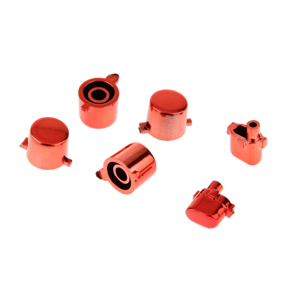 Red Chrome Plating Gamepad Button   Mod Set for Sony PS4 Controller
