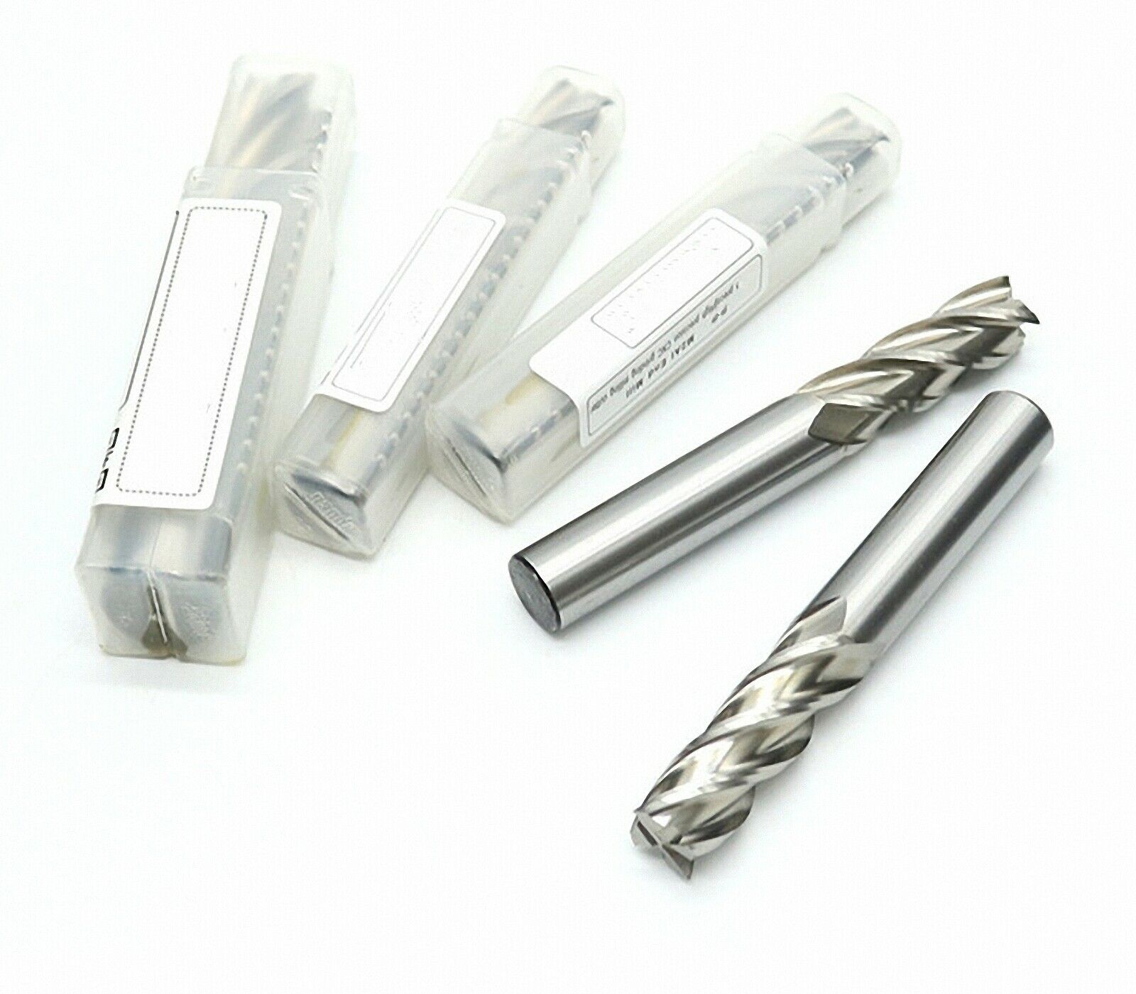5Pcs 3-Flute 6mmx 6x50 Carbide End Mill For Aluminum Shank CNC Milling Bits