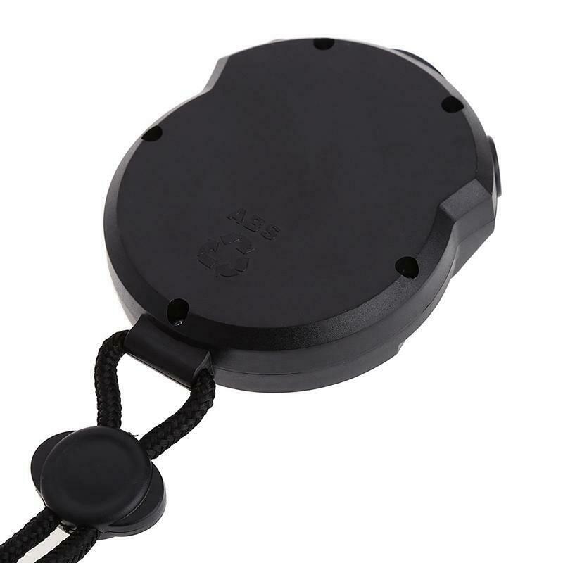 Classic Digital Handheld LCD Chronograph Sports Stopwatch Timer w/string