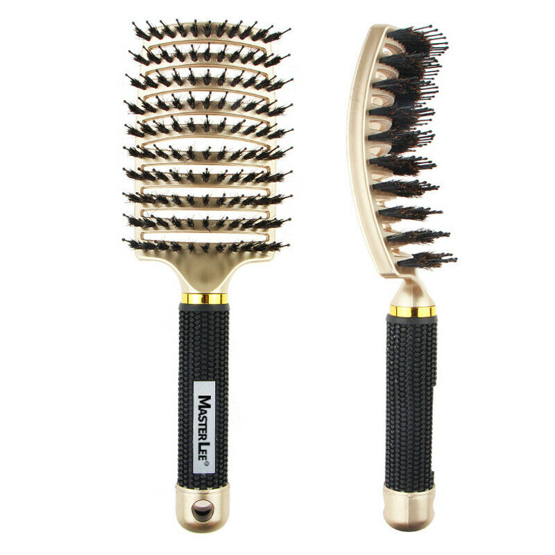 Boar Bristle Hair Brush Vented Detangling Hair Combs for Women Curly Wavy Hairs