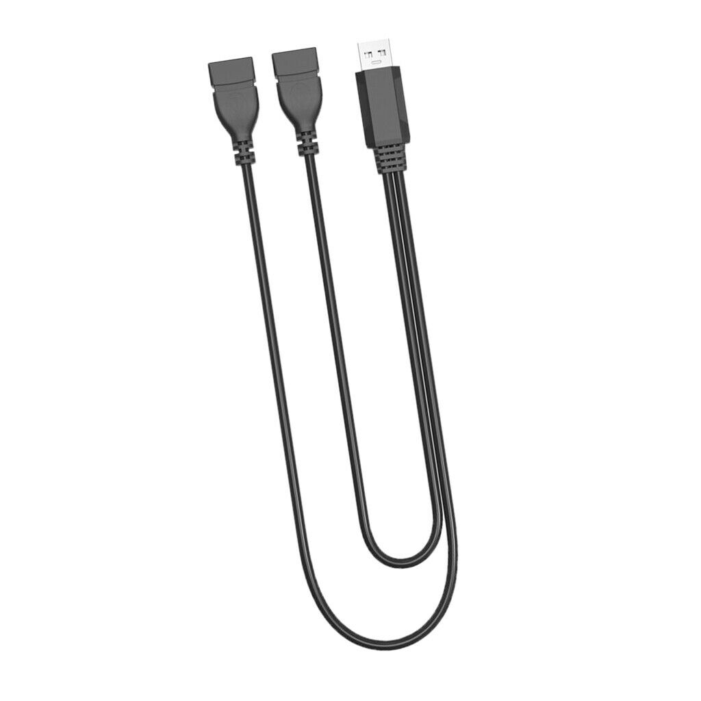 USB 2.0 Male To 2 USB Female   Y Splitter Charger Data Extension Adapter