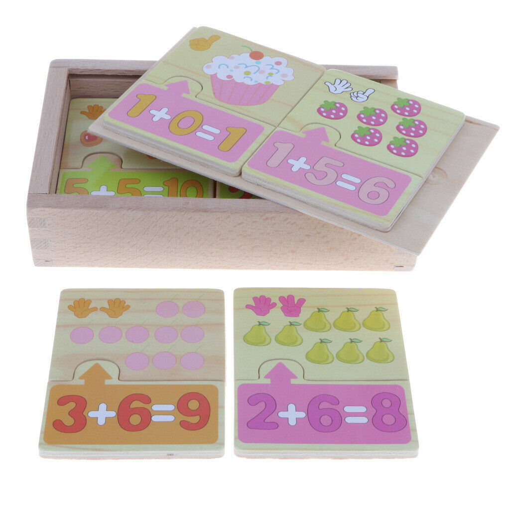 Montessori Educational Toys Wooden Math Puzzle Preschool Early Learning Toys