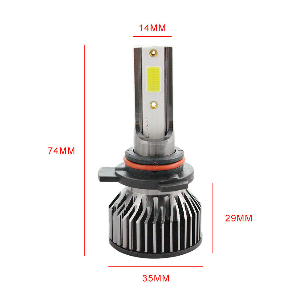 1Pair Auto Car 9012 Mini Led Headlights Headlamps 72W/Set 16000LM 6000K White