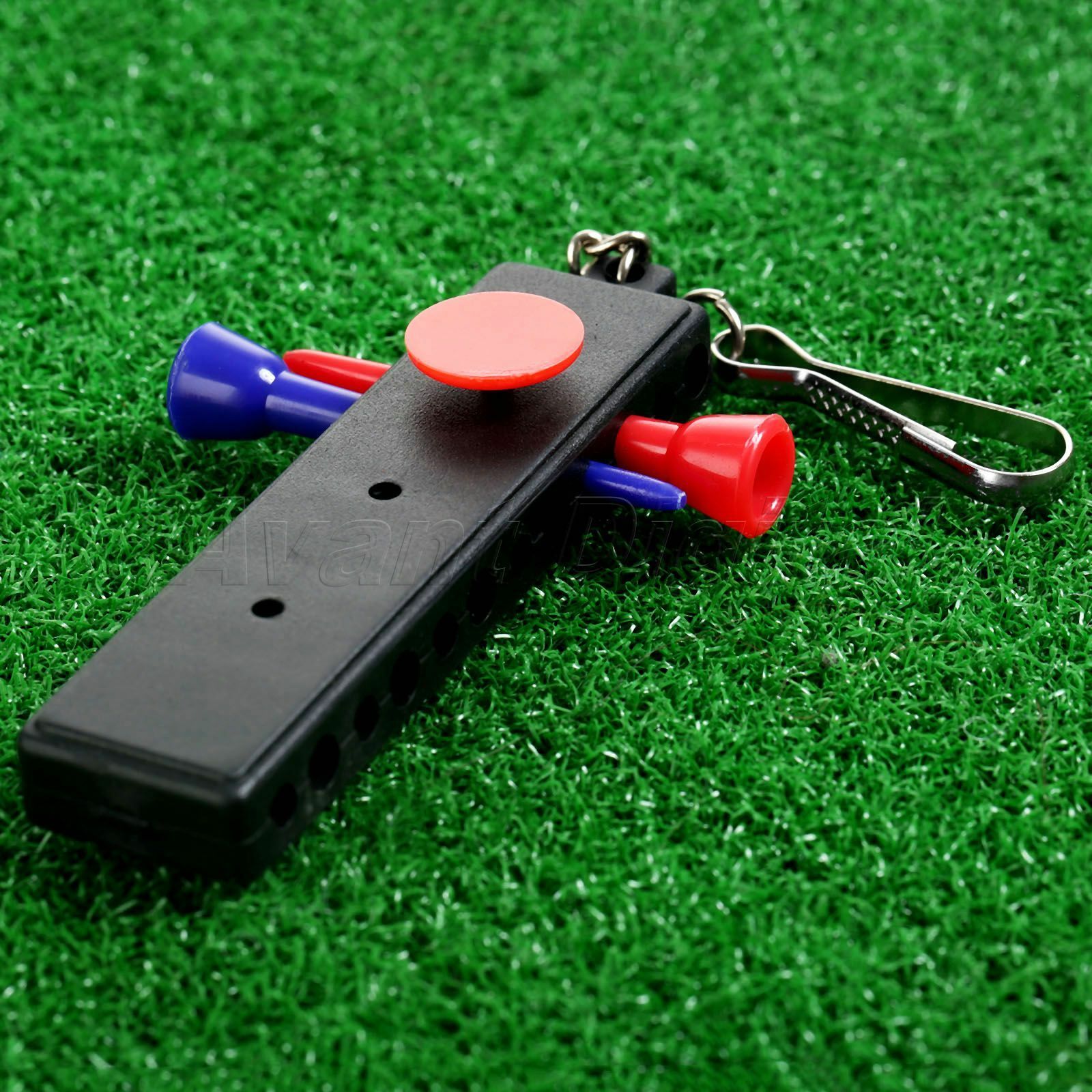 Black Golf Tees Holder Container For Golf Tees Orgnize Carry With a Key Chain