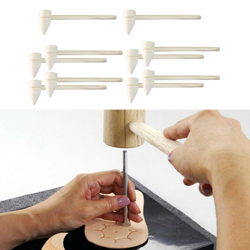 10pcs Lightweight Mini Wooden Hammer Mallet for Crab Lobster Seafood