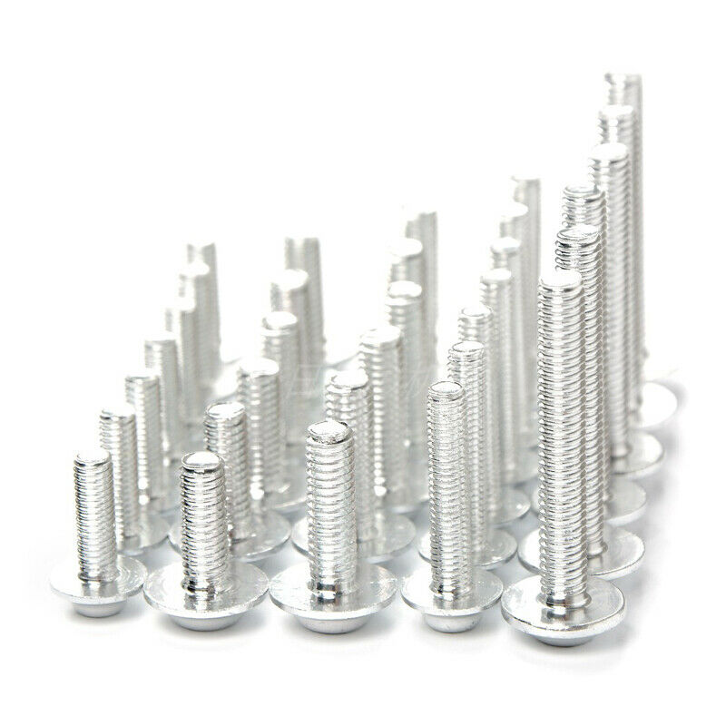 155pcs Motorcycle Shell Fairing Bolt Plate Screw Nut Stainless Steel Thread +Box