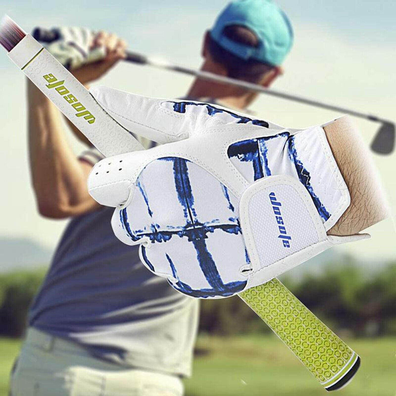 Golf Gloves Left Hand Premium Leather Breathable Professional, S-XL XL