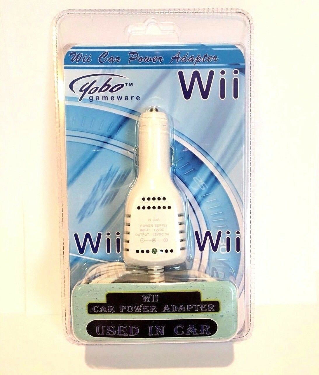 New 12V DC Car Power Adapter Cord for Nintendo Wii