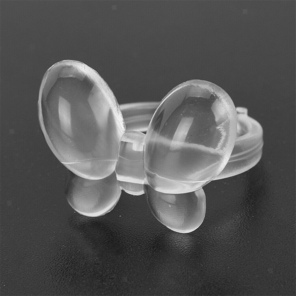 150x Clear Color Display Rings For False Nail Art Polish UV Gel Tips Showing
