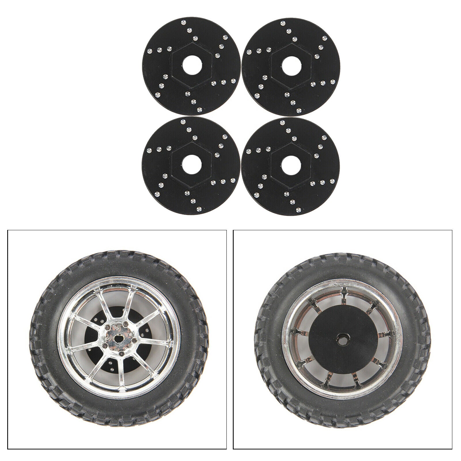 4x RC Metal Simulated Brake Disc Pad for MN D90 91 99 1:10 RC Crawlers