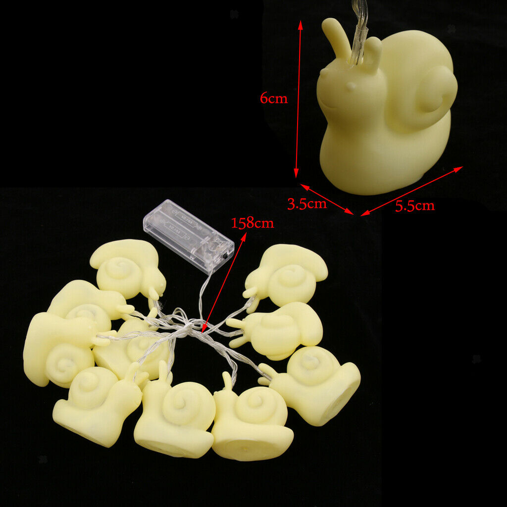 Energy Saving 10 LED String Lights Animal Shape Fairy Lights Snail